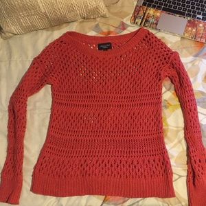 American Eagle Outfitters Knit Salmon Sweater